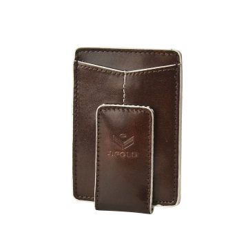 J.FOLD Magnetic Money Clip Wallet - Brown